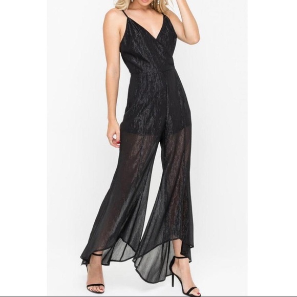 Lush Shimmer Cocktail Jumpsuit - Picture 1 of 8